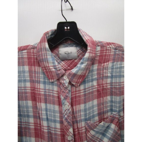 Rails Shirt Small White Button Up Plaid Collared Knit Preppy Western - Picture 2 of 13
